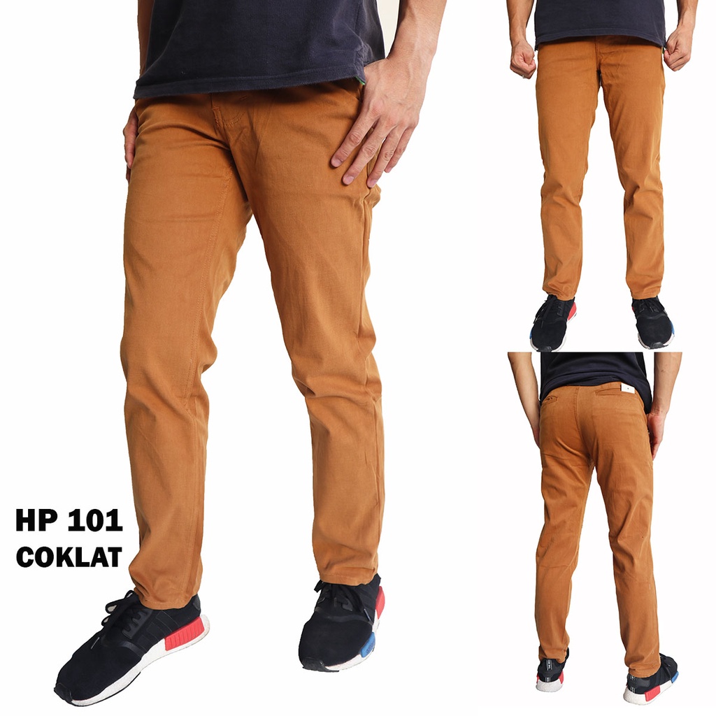 Celana Panjang Cowok HP 101 Clana Levis Ripped Jeans Knee Cut Clana Katun Premium Pria Murah Slim Fi