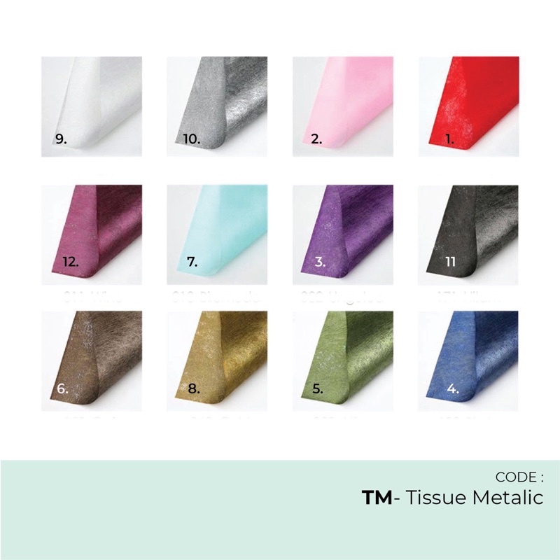 

Flower Wrapping Tissue Paper / Kertas Tissue Metallic - TM