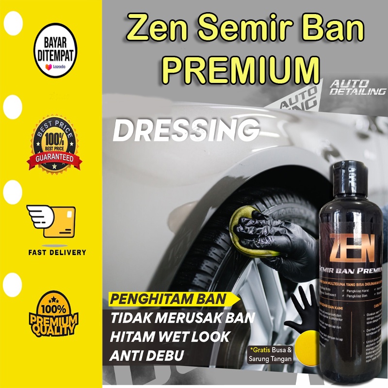 [BISA COD] Zen Semir Ban PREMIUM Trim Tyre Tire Shine WAX Mobil Motor Roda 250 ml