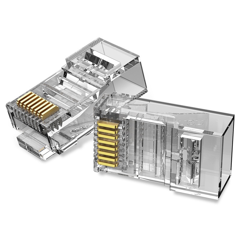 VENTION - Kepala Kabel LAN RJ45 Cat6 Cat6A UTP FTP Modular Plug Ethernet (50 pcs / 100 pcs)