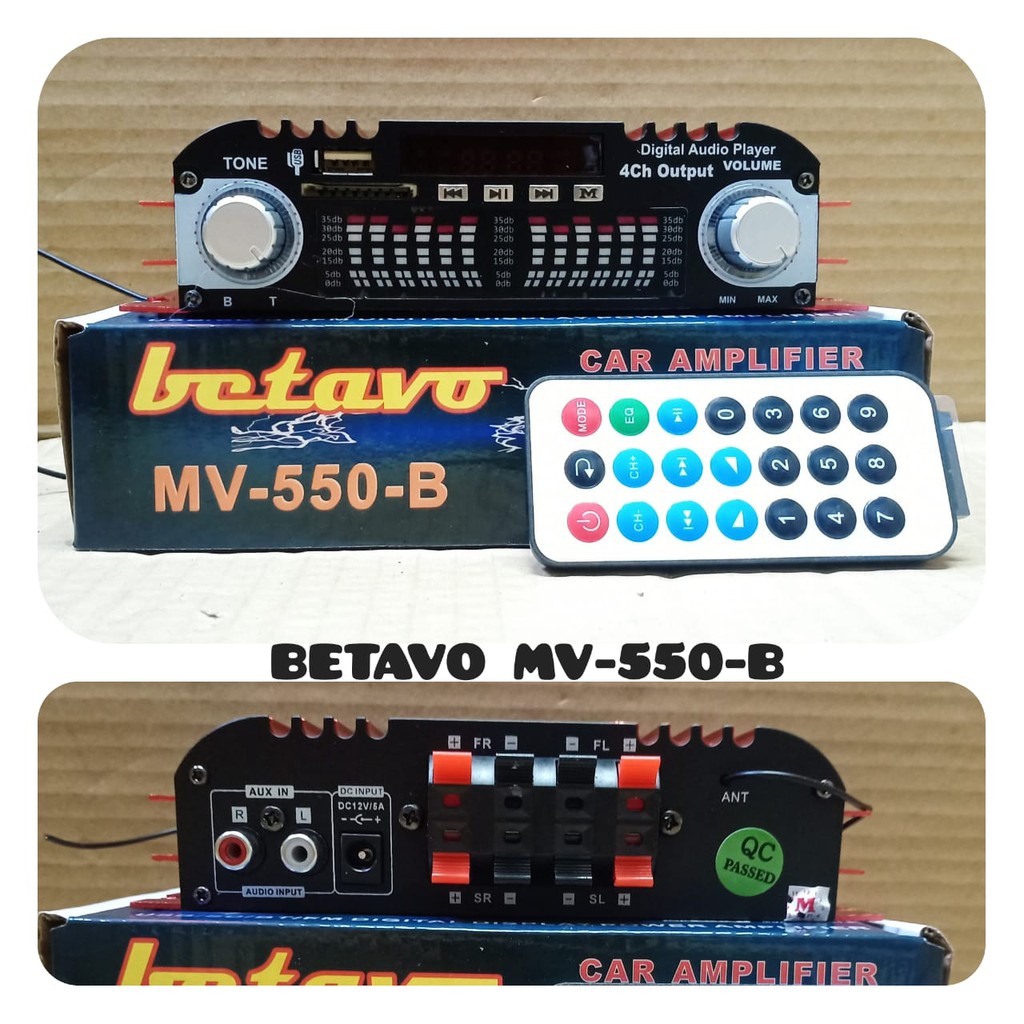 AMPLI MINI BETAVO MV-550-B CAR AMPLI MOBIL MV 550B BLUETOOTH USB