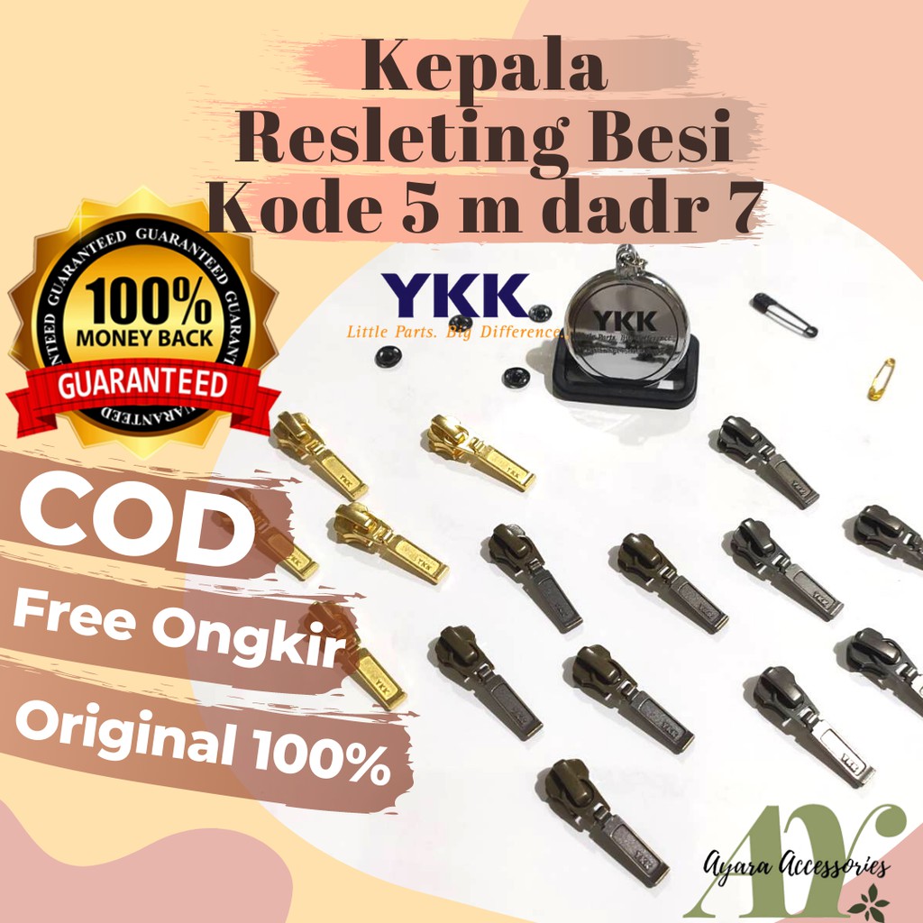 KEPALA RESLETING YKK BESI VARIASI NO 5M TERBAIK