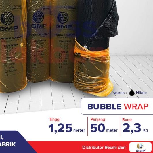 

✦ Bubble Wrap Hitam / Black Ekonomis GMP 125 cm x 50 meter x 2,4 Kg ➤