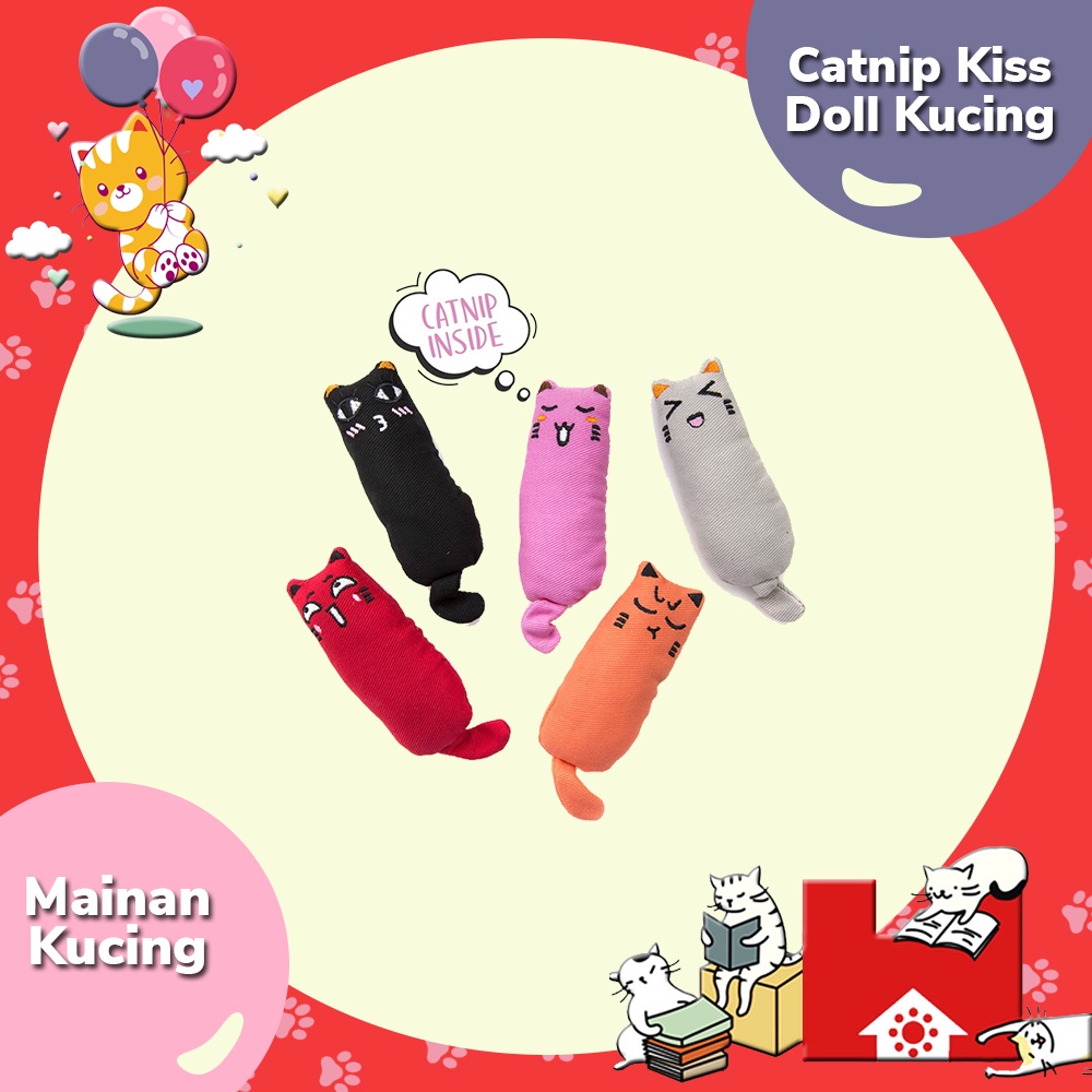 Mainan Kucing Boneka - Cat Toys Catnip Kiss Doll Cat