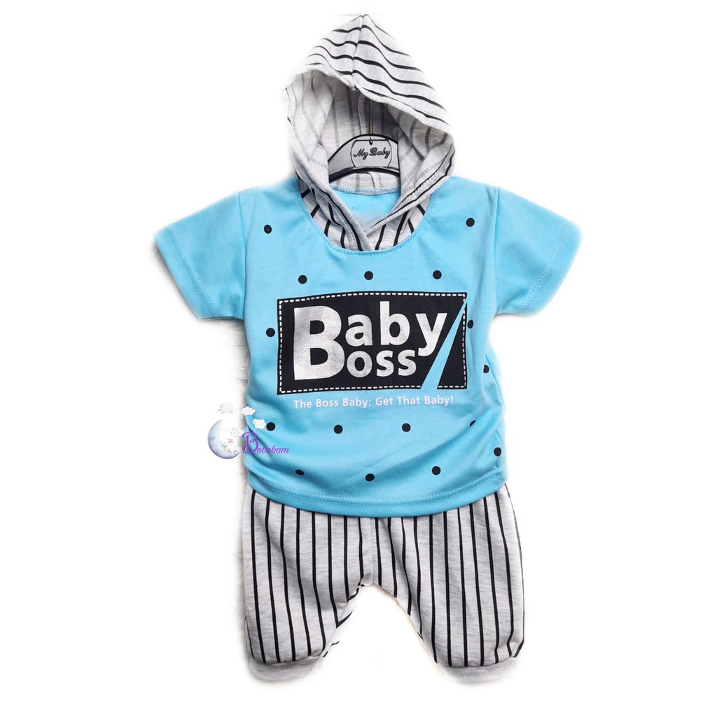 BAJU BAYI BOBOBAM ECER BABY BOSS SETELAN ANAK LAKI-LAKI / SETELAN ANAK HARGA GROSIR