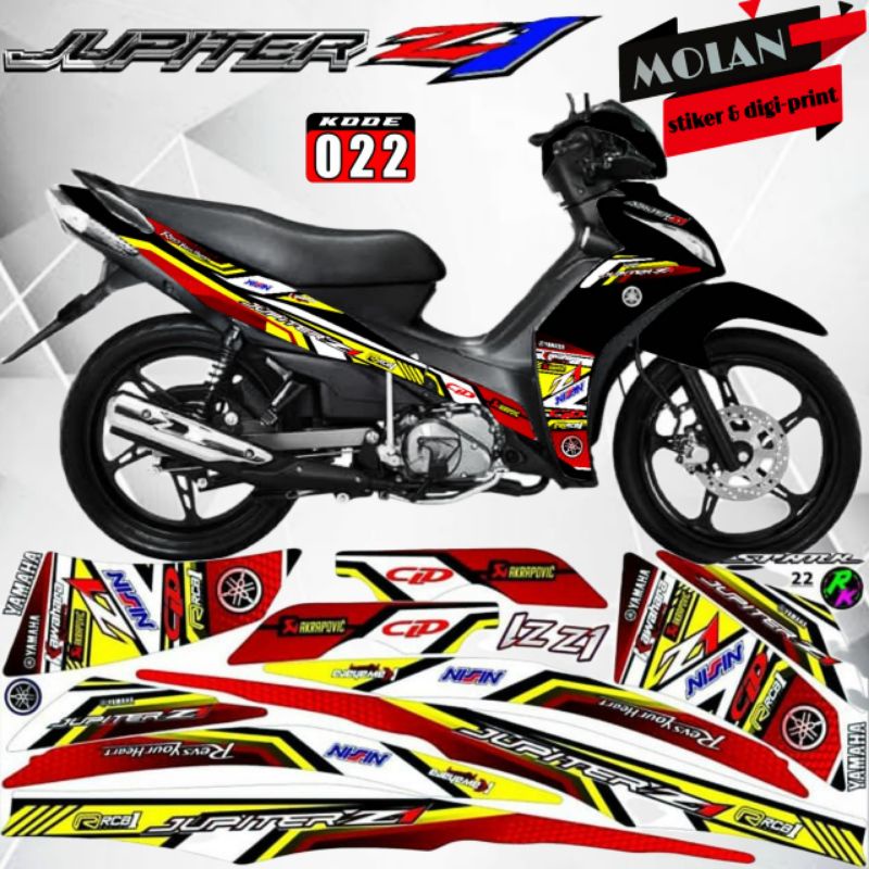 Decal Sticker Striping Variasi Jupiter Z1 2013-2019  | Decal Jupiter RC | Decal Legenda 115 Z | Deca