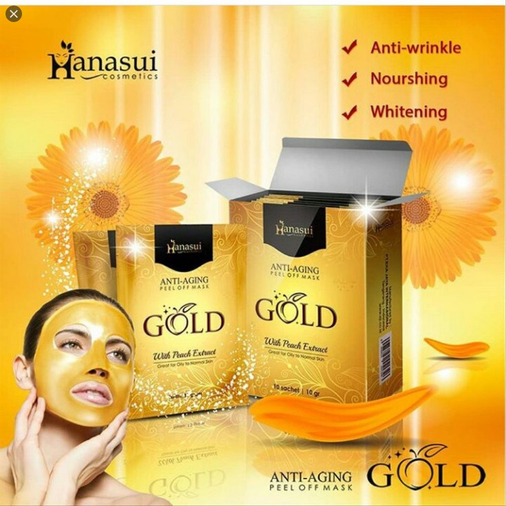 CS1- Hanasui Anti-Aging Peel Off Mask Gold Sachet