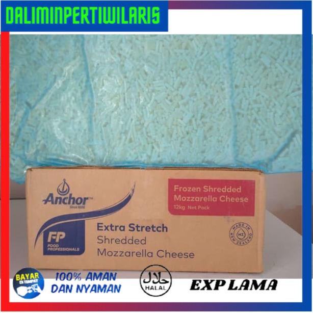 ( BISA COD ) Keju Mozarella Anchor Shredded Extra Stretch 1kg OBRAL [Kode 1|Kode 2|Kode 3|Kode
