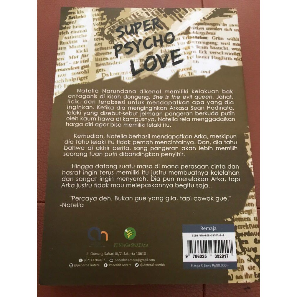 NOVEL REMAJA SUPER PSYCHOLOVE