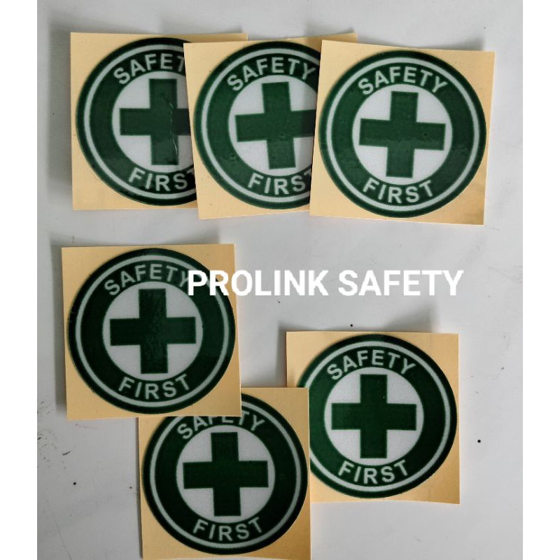 STICKER HELM SAFETY FIRST 5x5 CM MENYALA