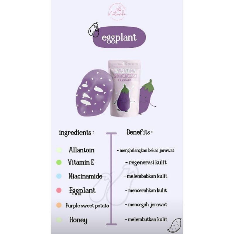 PEEL OFF MASK BY NATUREKA VARIAN EGGPLANT 10gr