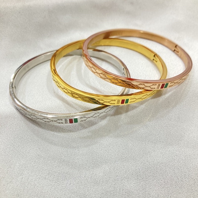 Gelang titanium bangle anti karat fashion murah