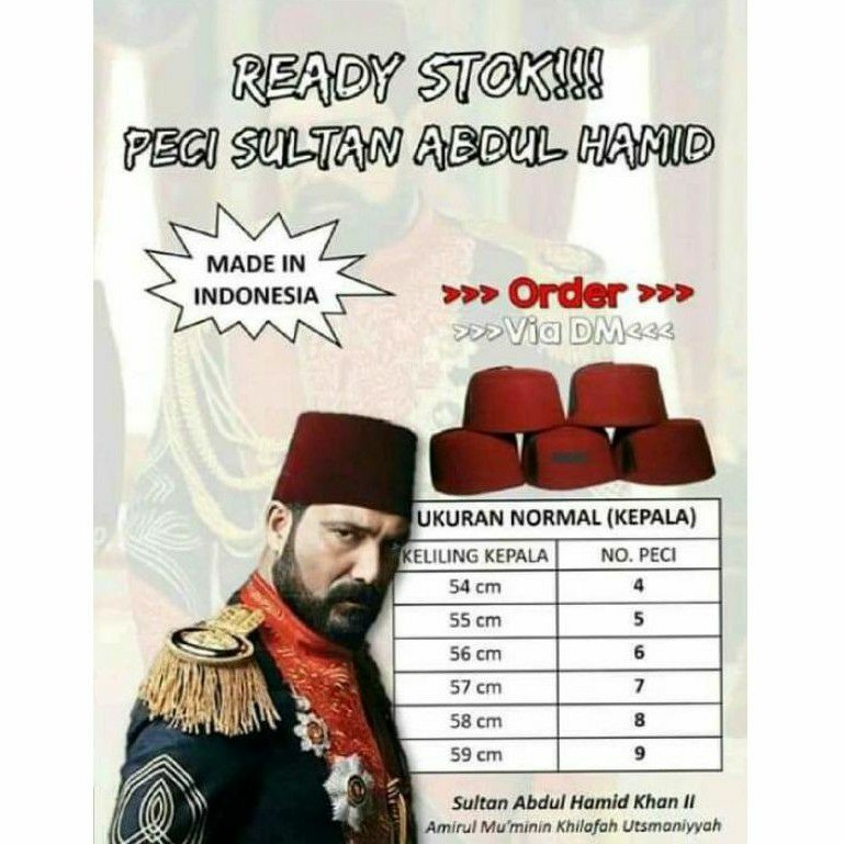 Peci Turkey Sultan Abdul Hamid/peci Sultan