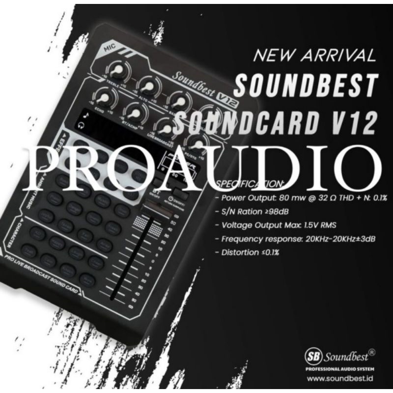 Soundcard soundbest V12 Original Bluetooth Live streaming interface