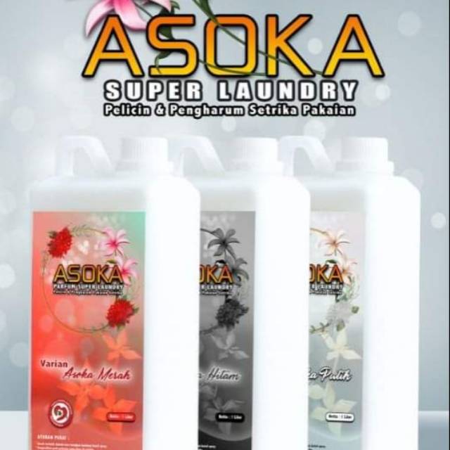Asoka Super Laundry, Pelicin & Pelembut Pakaian, Aroma Mawar Laundry Super Loundry