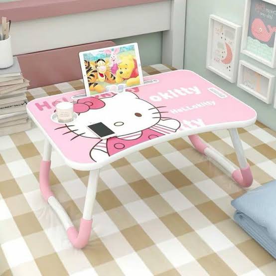 Meja Belajar / Meja Lipat / Meja Laptop Karakter Hello Kitty Doraemon