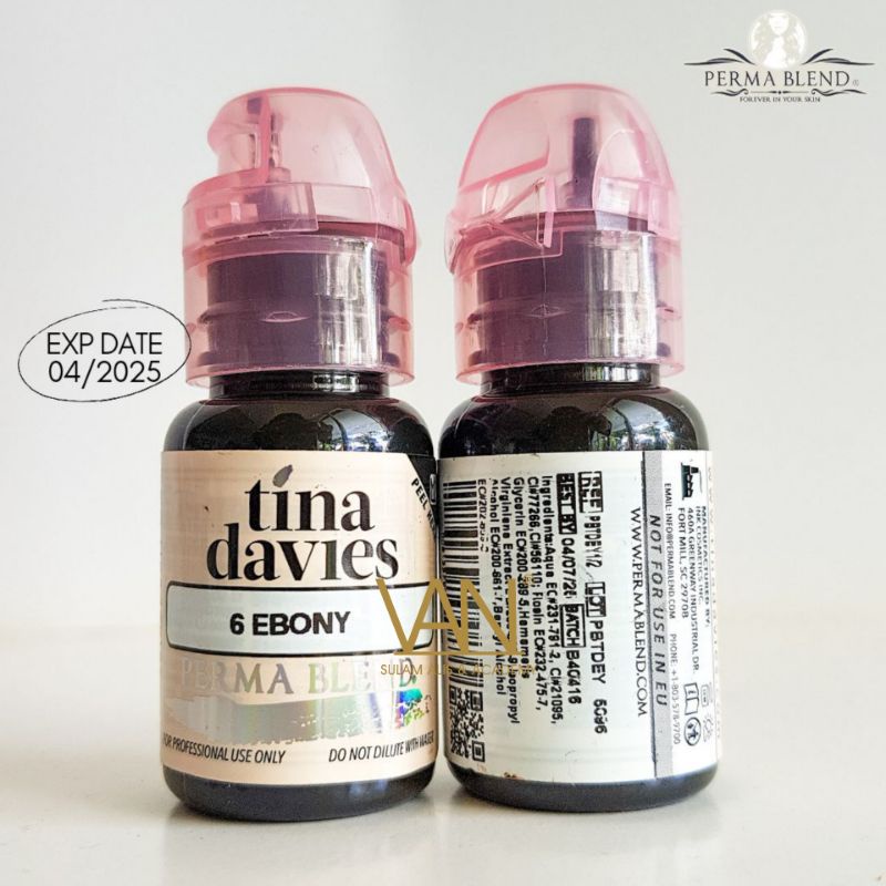 TINTA SULAM ALIS ORIGINAL PERMABLEND TINA DAVIES MADE IN USA EBONY 15 ML/ EXP 2025