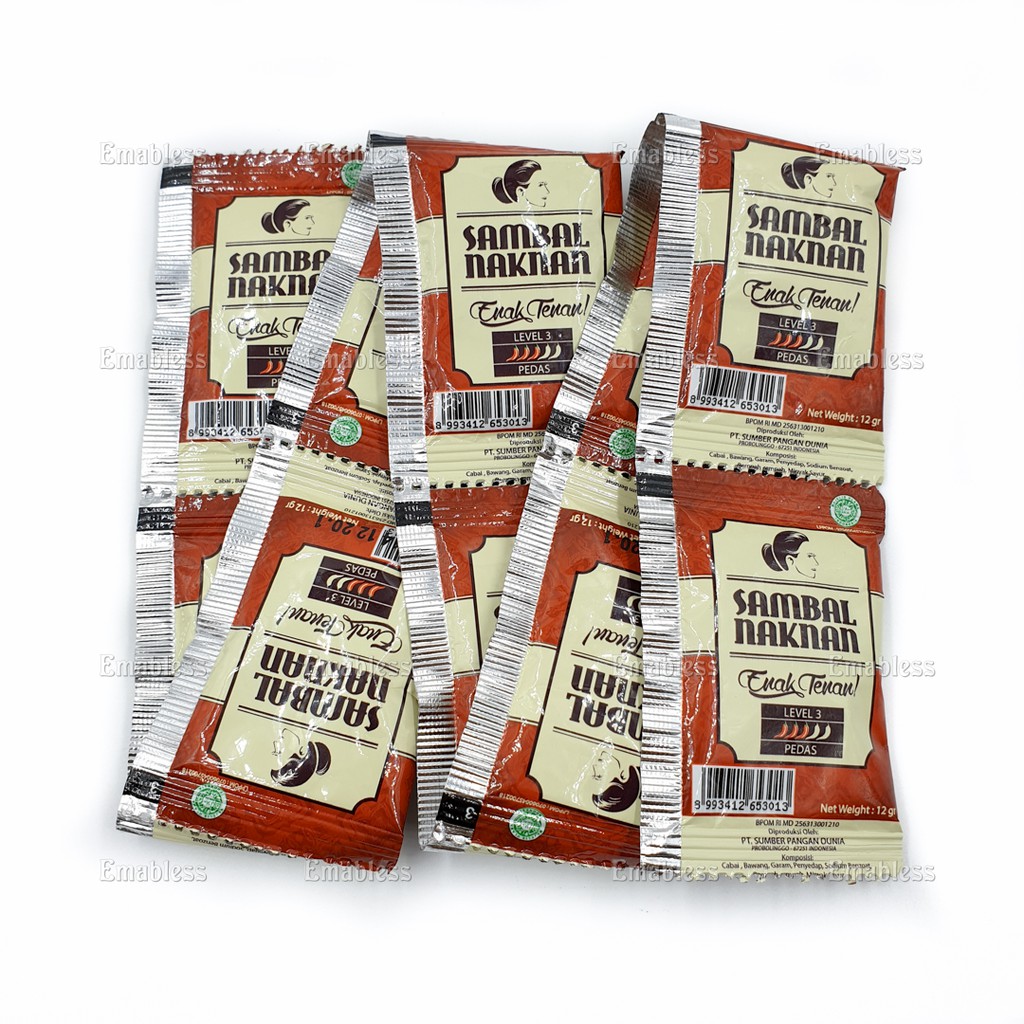 

Paket Isi 10 Sachet Naknan Sambal Bawang Nak Nan Enak Tenan