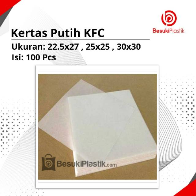 

Kertas Nasi KFC Putih / Kertas Putih KFC / Kertas Nasi Putih / Kertas Putih / Kertas Nasi
