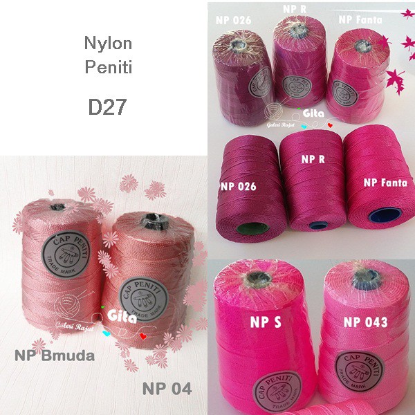 Benang Nylon Rajut Cap Peniti D27/Nilon peniti