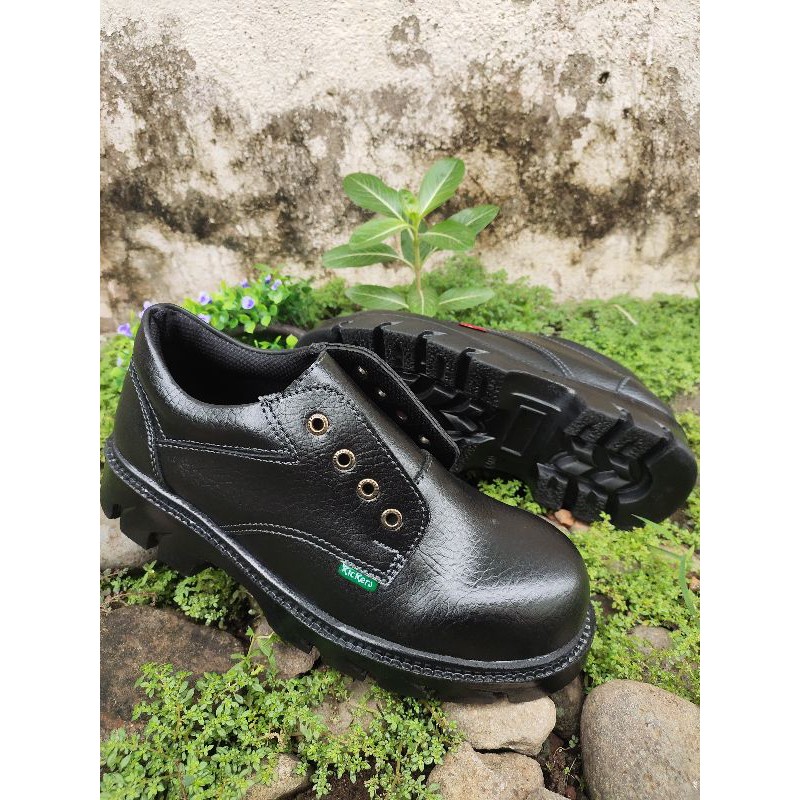 Sepatu Safety Ujung Besi Kulit Omega Impor Murah SOL SUDAH DIJAHIT