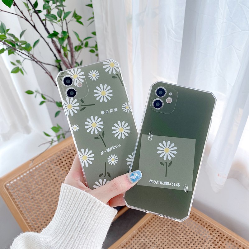 Fashion！Little Daisy Soft Case OPPO A31 A53 A33 2020 A3S F9 Pro F11 A52 A92 A54 A93 A74 A15 A15S Nice Casing VIVO Y11 Y12 Y12i Y15 Y17 Y20 Y12S Y50 Y30 S1 V20 SE V21 Y19