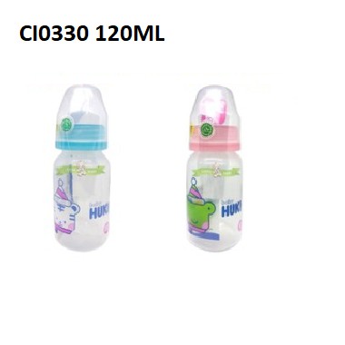 Huki Baby Bottle 60ml 120ml 240ml Botol Susu Dot Nipple Silicone Dot Gepeng