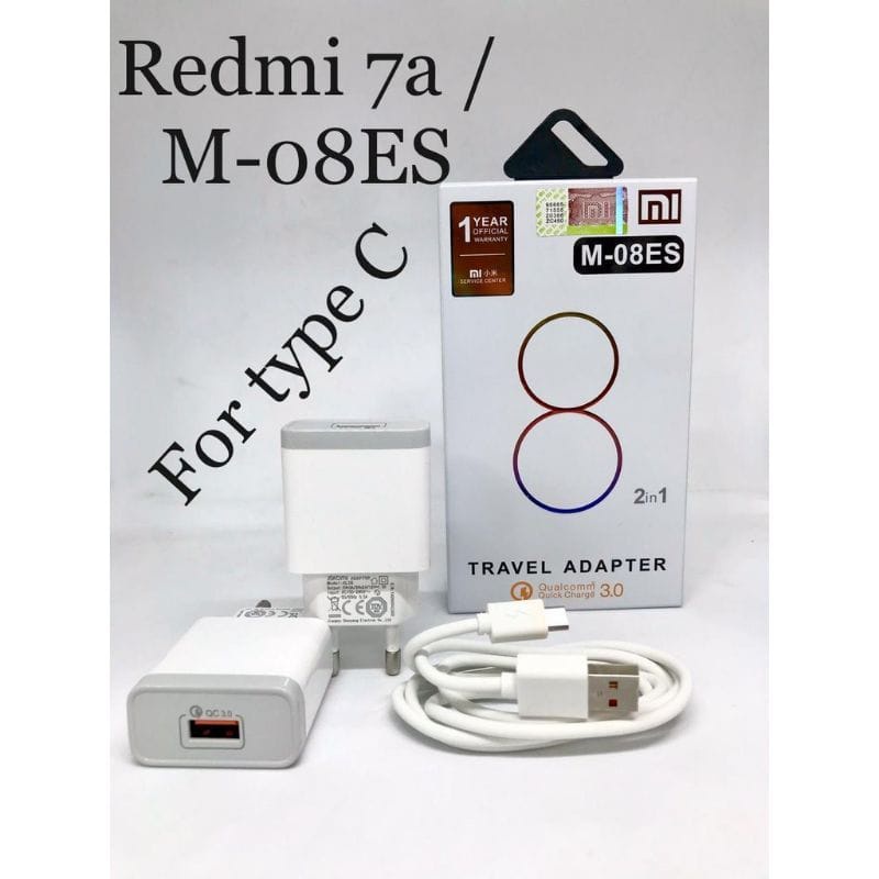 Charger XIAOMI REDMI 7A M-08ES TYPE-C Casan REDMI 7A M08ES TIPE C QUALCOMM