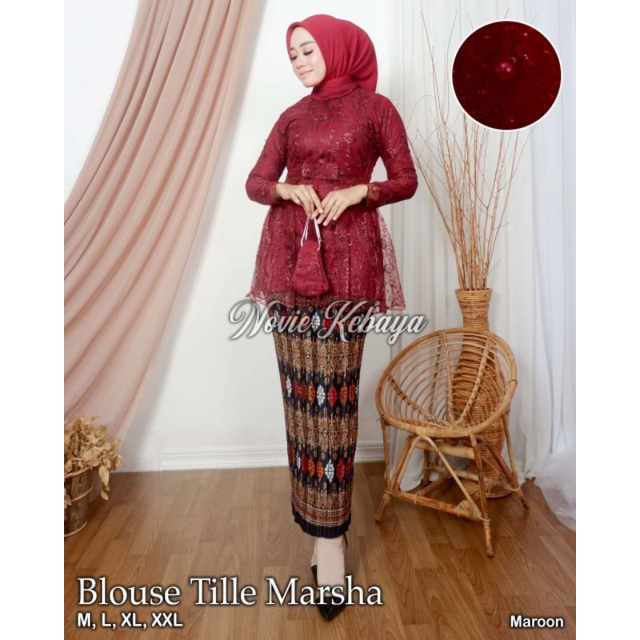 KEBAYA ORIGINAL//KEBAYA MODERN//BLOUSE  TILLE MARSHA//By Novie Kebaya