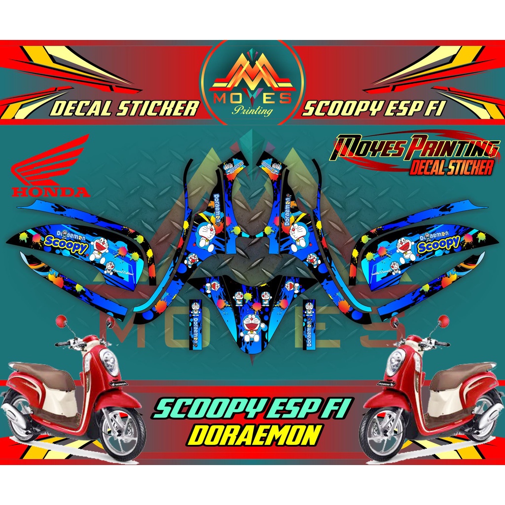 Decal Stiker Scoopy Fi Simple Full Body - Decal Honda Scoopy Fi