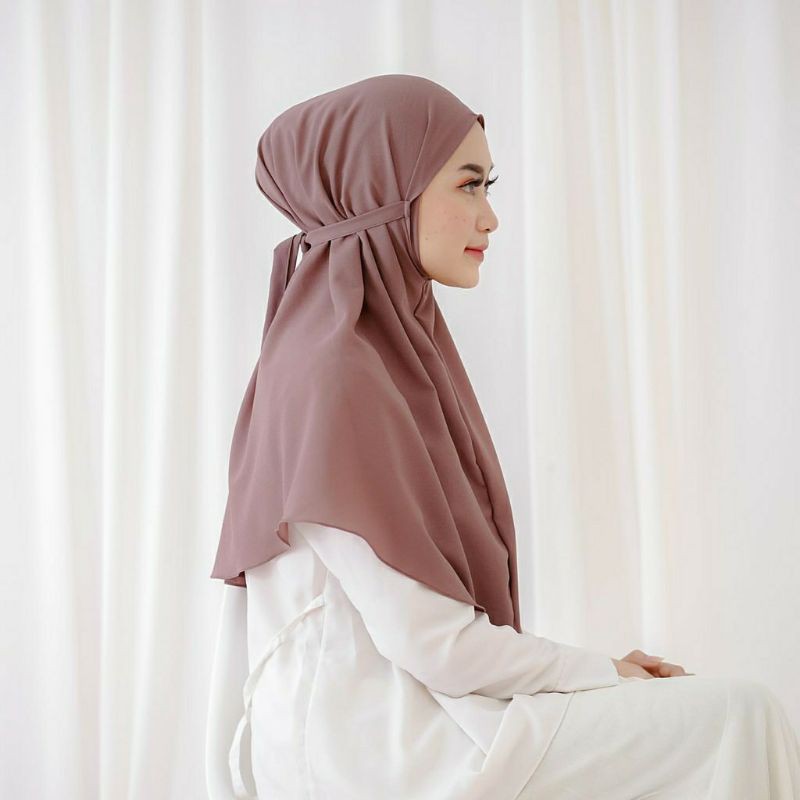HIJAB/KERUDUNG JILBAB SIMPLE BERGO INSTAN TALIAN BELAKANG