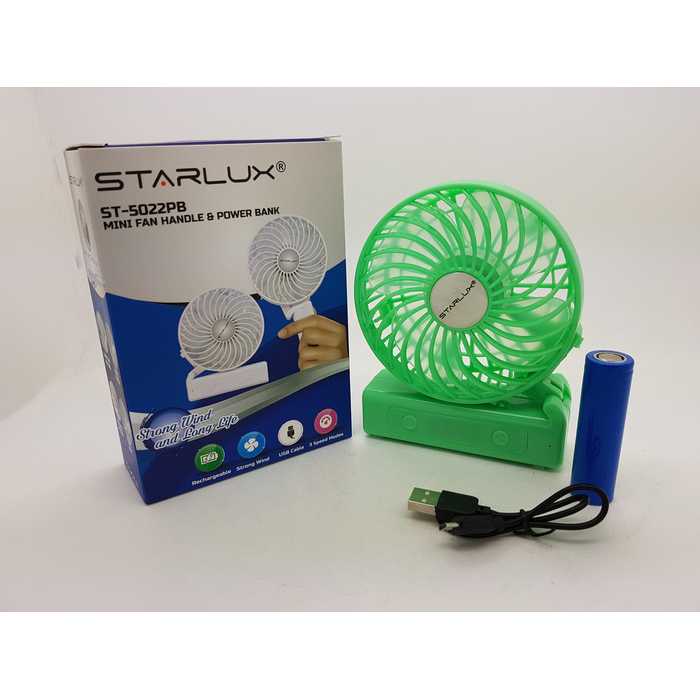 Kipas Angin Mini Portable USB Handy Mini Fan + POWERBANK merk STARLUX