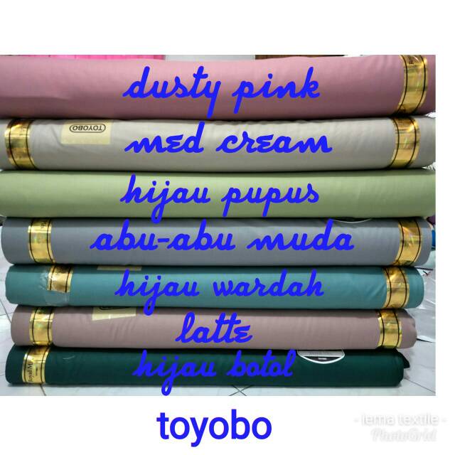 kain toyobo hijau botol 2,75m ungu tua 1,25m