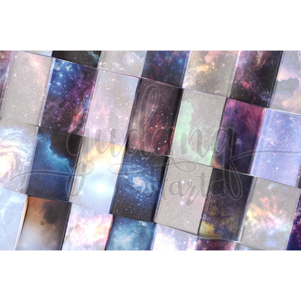 Stiker Galaxy Sticker Motif Tata Surya Bintang Awan DIY Scrapbook GH 303361