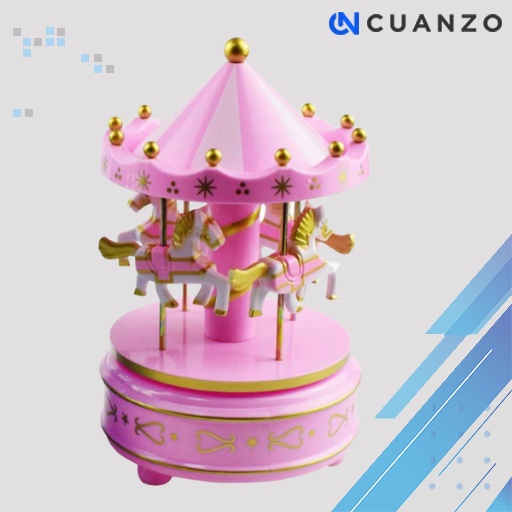 Kotak Musik Merry Go Round Musical Box Carousel / Kotak Musik Ulang Tahun Balerina Romantis Komedi Putar / Komedi Putar Musik Merry Go Round Kotak Musik Carousel Aksesoris Kue Ulang Tahun / Music Box Mainan Kado Hadiah Murah Original