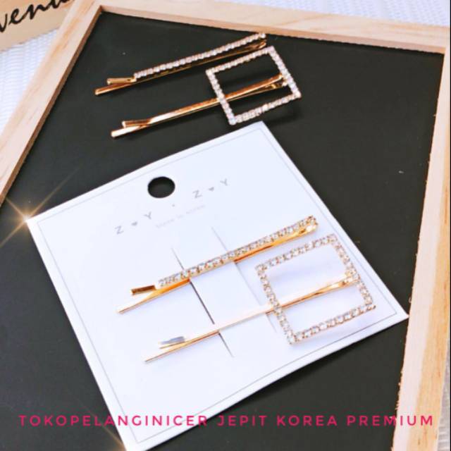 Jepit Korea Kekinian PREMIUM Segi Hairpin Aksesoris Rambut Kekinian