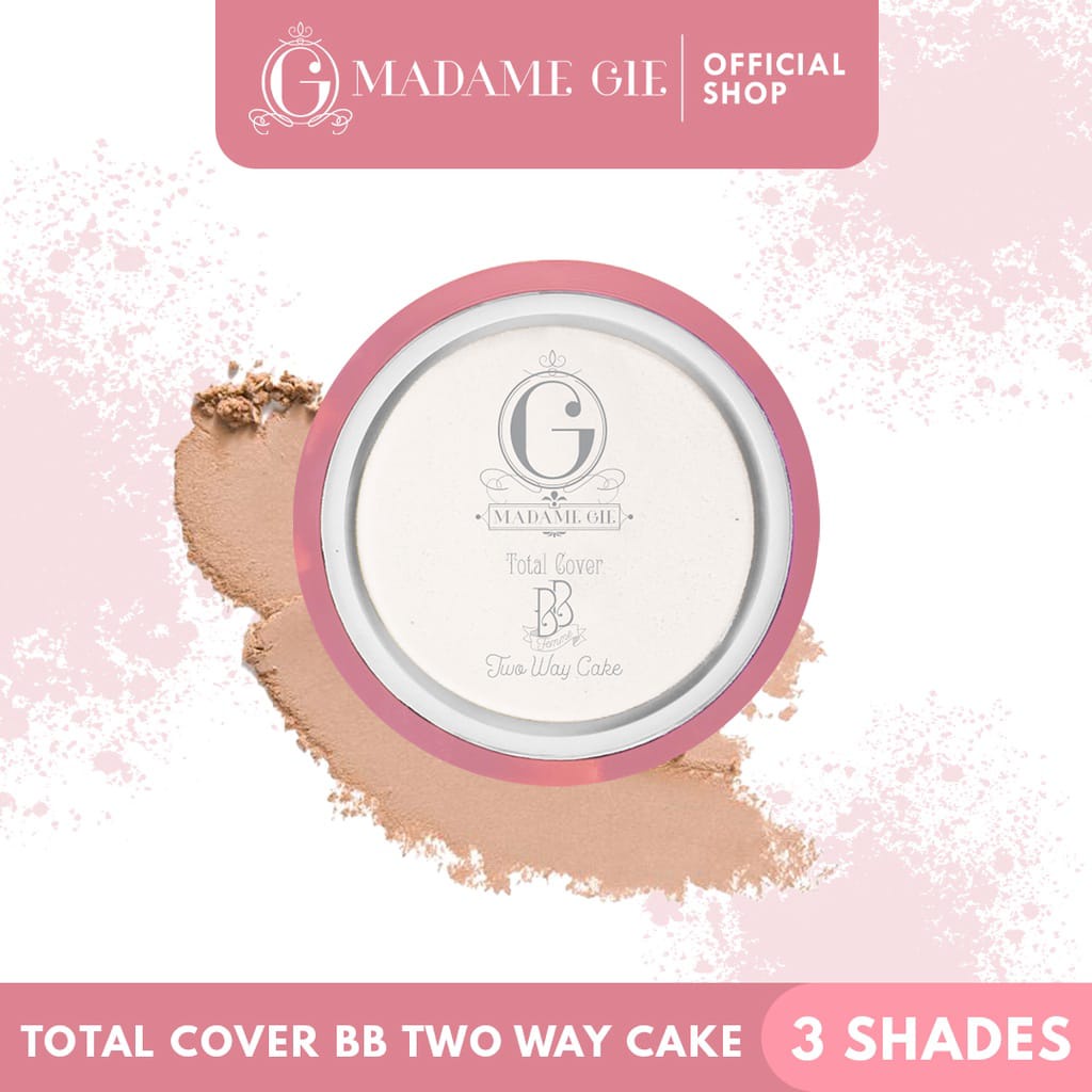 MADAME GIE TOTAL COVER TWO WAY CAKE / BB FEMME TOTAL COVER 2 WAY CAKE / Madame gie total cover BB femme Two Way Cake/bedak m urah/bedak anti air/tahan lama/bedak matte/bedak murah/twc/madame twc/bedak padat/bedak viral/madame gie original/madame gie MURAH