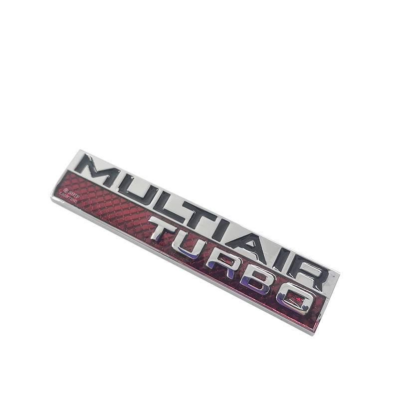 1pc Stiker Emblem Logo Multi Air Turbo Bahan Metal Untuk Dekorasi Mobil