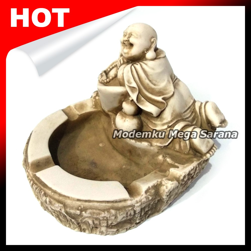 Asbak Rokok Fiber Glass ASB-FG05 - Patung Dewa Uang Julaihut Buddha