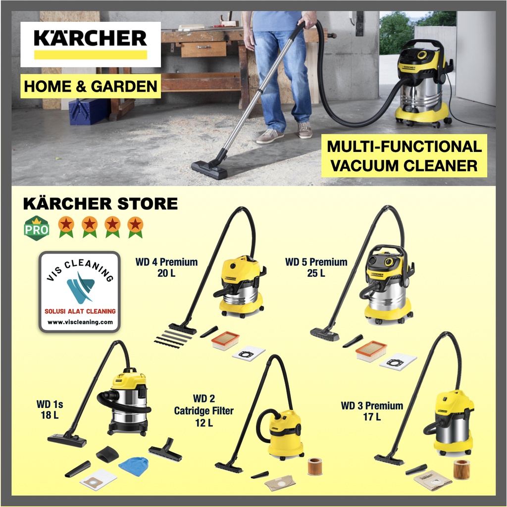 Vacuum Cleaner Karcher WD 3 S V-17/4/20 (Wet &amp; Dry 17 Liter)