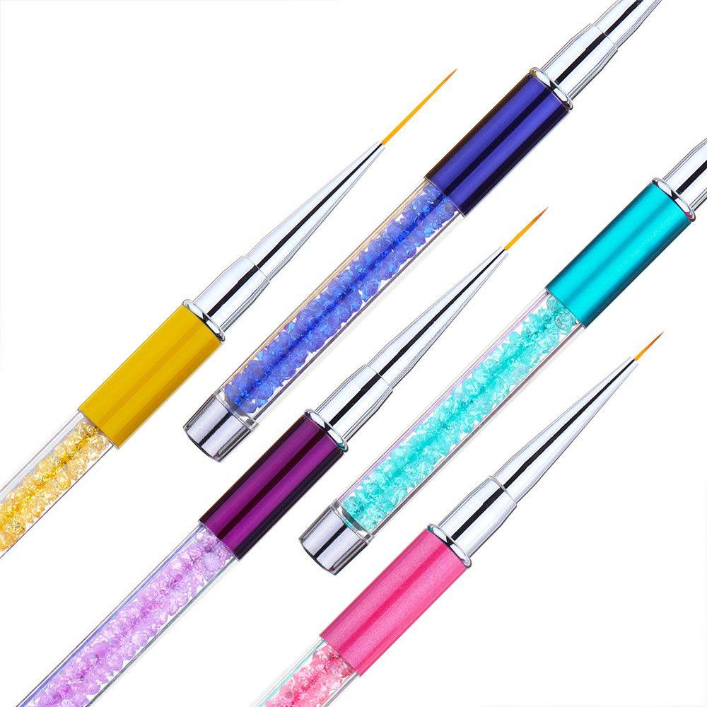 Preva Nail Liner Pen Fashion 3D Gradient Art Kristal Menangani Menggambar Garis Garis Grid Stripe