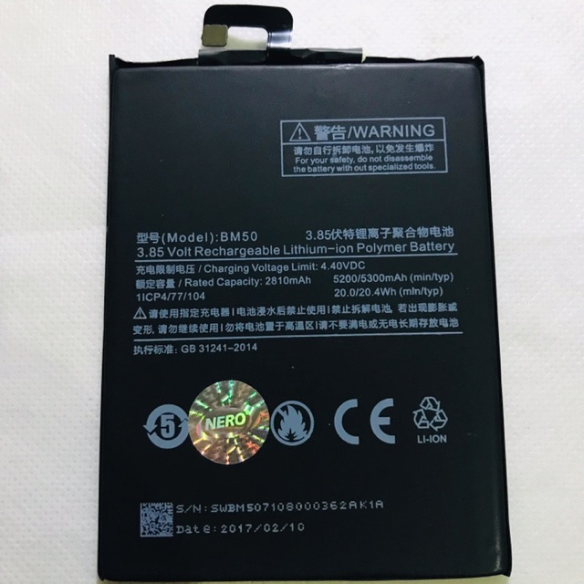 BATERAI/BATRE BM50 XIAOMI MAX 2/MI MAX 2 ORIGINAL 100%
