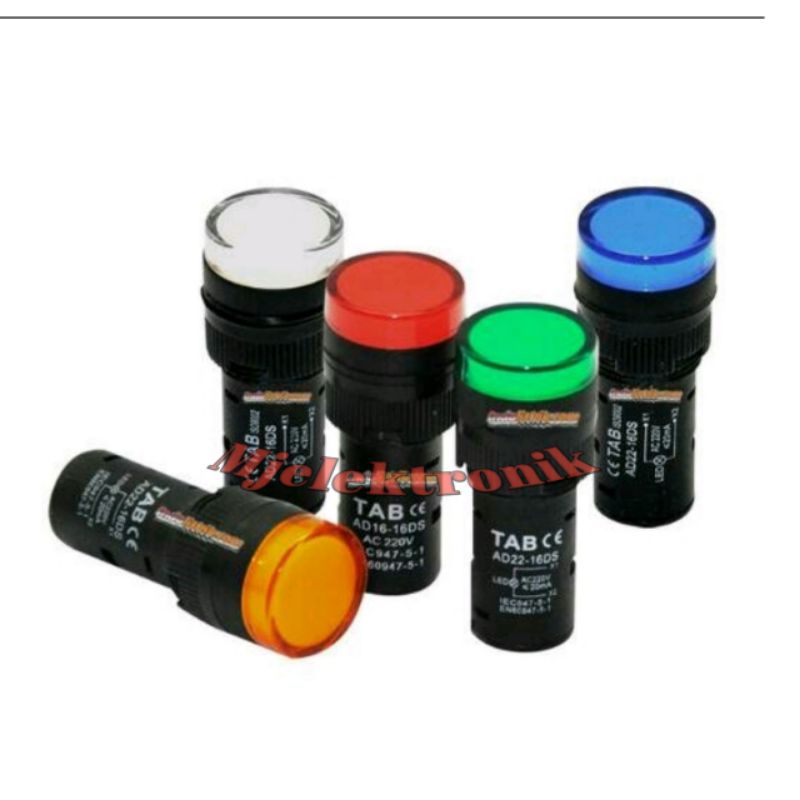 Pilot Lamp AD16 22DS AC 220V 20Ma LED Lampu Panel