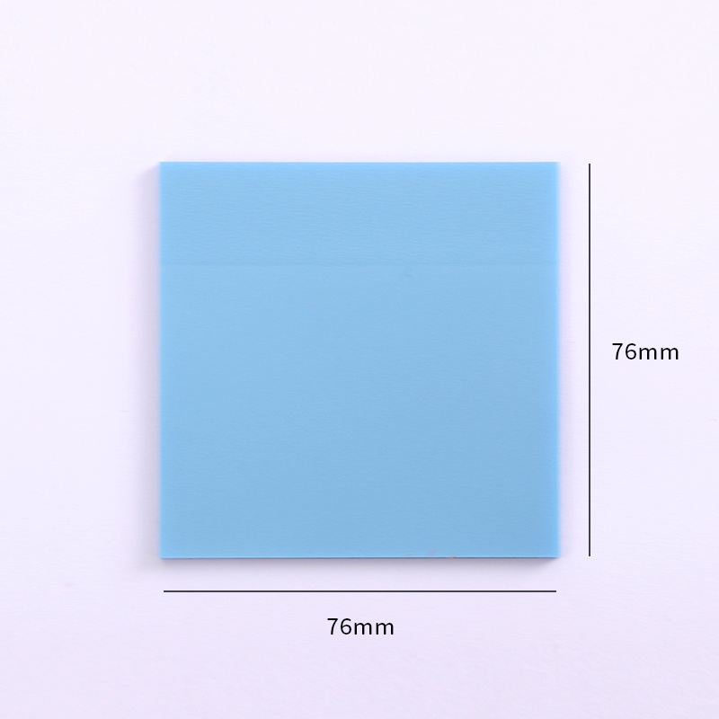 Winzige Transparent Sticky Notes transparan Memo Sticky Note Plastik Stiker Label Anti Air To Do List Untuk Kantor Sekolah-Biru 76*76mm