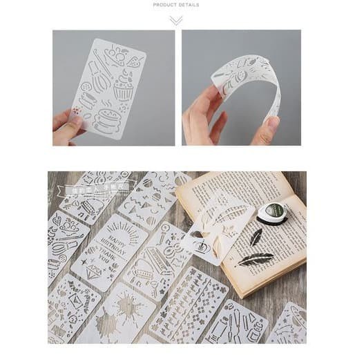 

Cantik Plastic Stencil - Stensil Dekorasi Motif_Grs12 (7,5X12,5Cm) Sale!!!