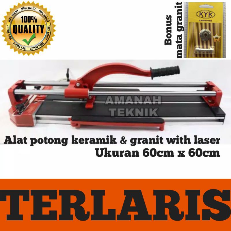 Romway Alat potong keramik dan granit 60cm x 60cm 12mm Tile Cutter Terbaik