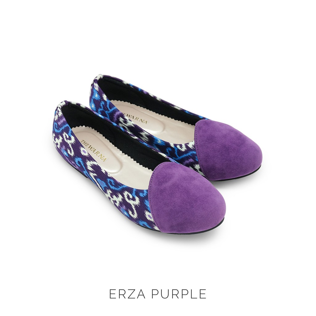 Sepatu Wanita Flat Shoes Erza Purple - The Warna