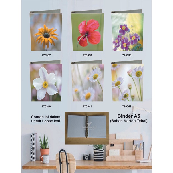 

Binder A5 / Binder Note A5 / Bunga / Set 2910