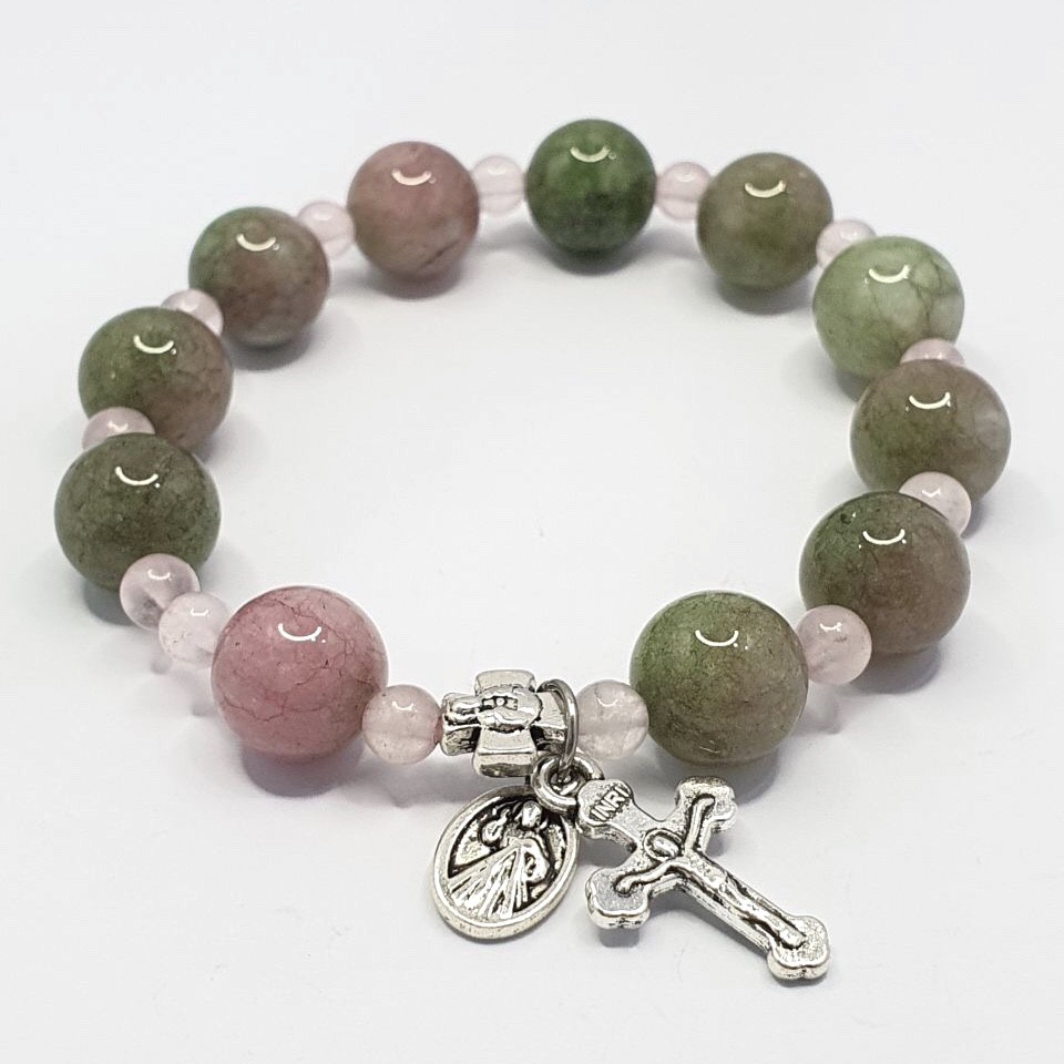 VIANKA - Gelang Rosario Batu Ruby Zoisite [New Arrival] - Perempuan