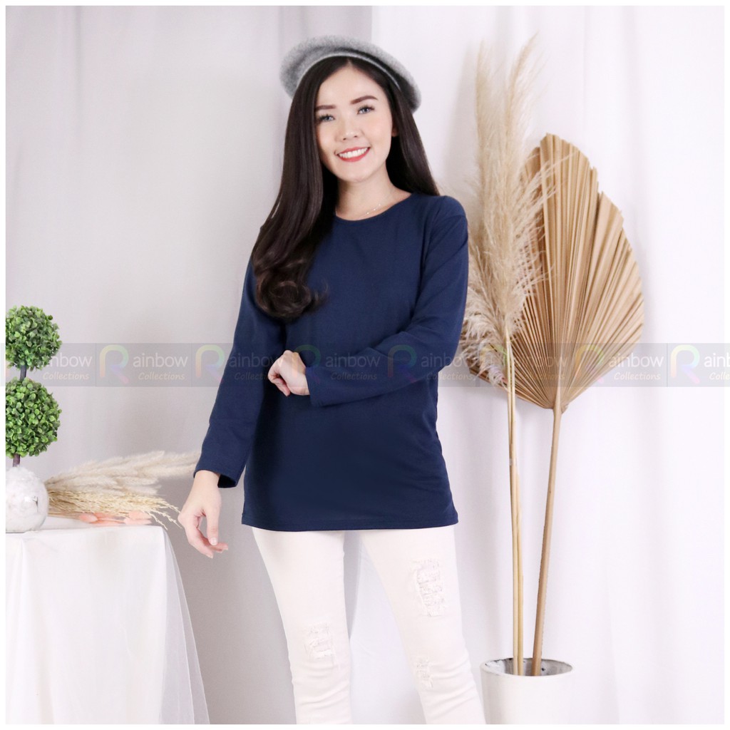 O-NECK Lengan Panjang / Kaos Oblong Polos Basic / Kaos Polos / T-shirt ONECK XL